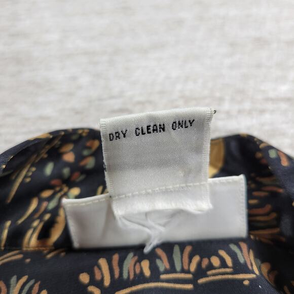 Vintage Evan-Picone Horse Print Tie Neck Blouse Size 16 Shoulder Pads Button Up - Picture 4 of 16